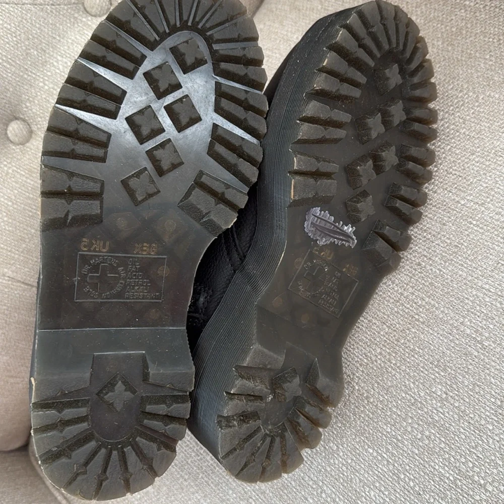 Dr. Martens Jadon lll women 7 Black Leather Boots platform - Picture 12 of 14